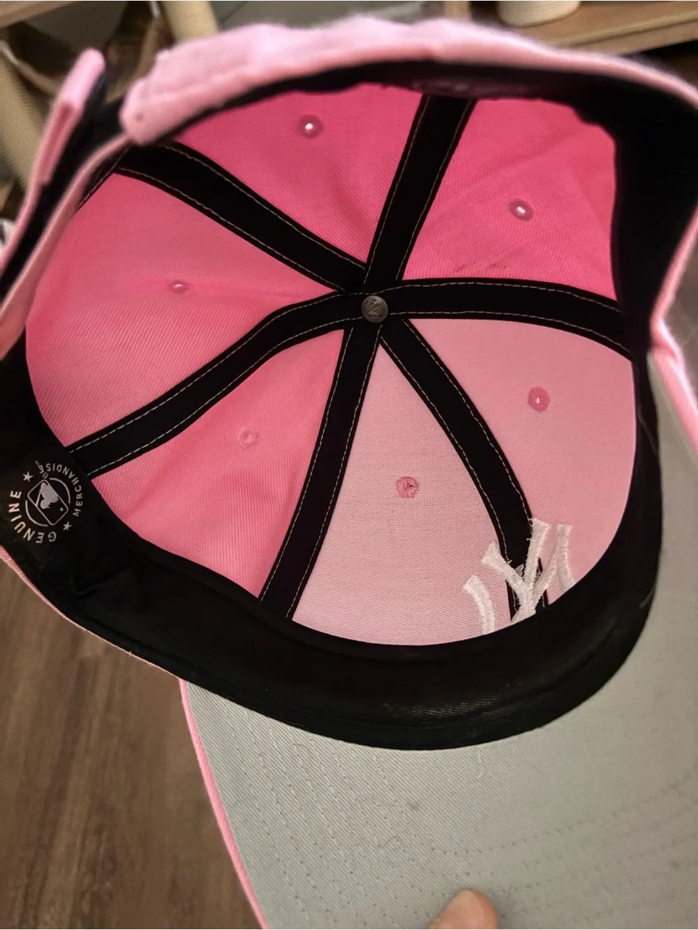 New York Yankees Pink Baseball Cap with White Logo
